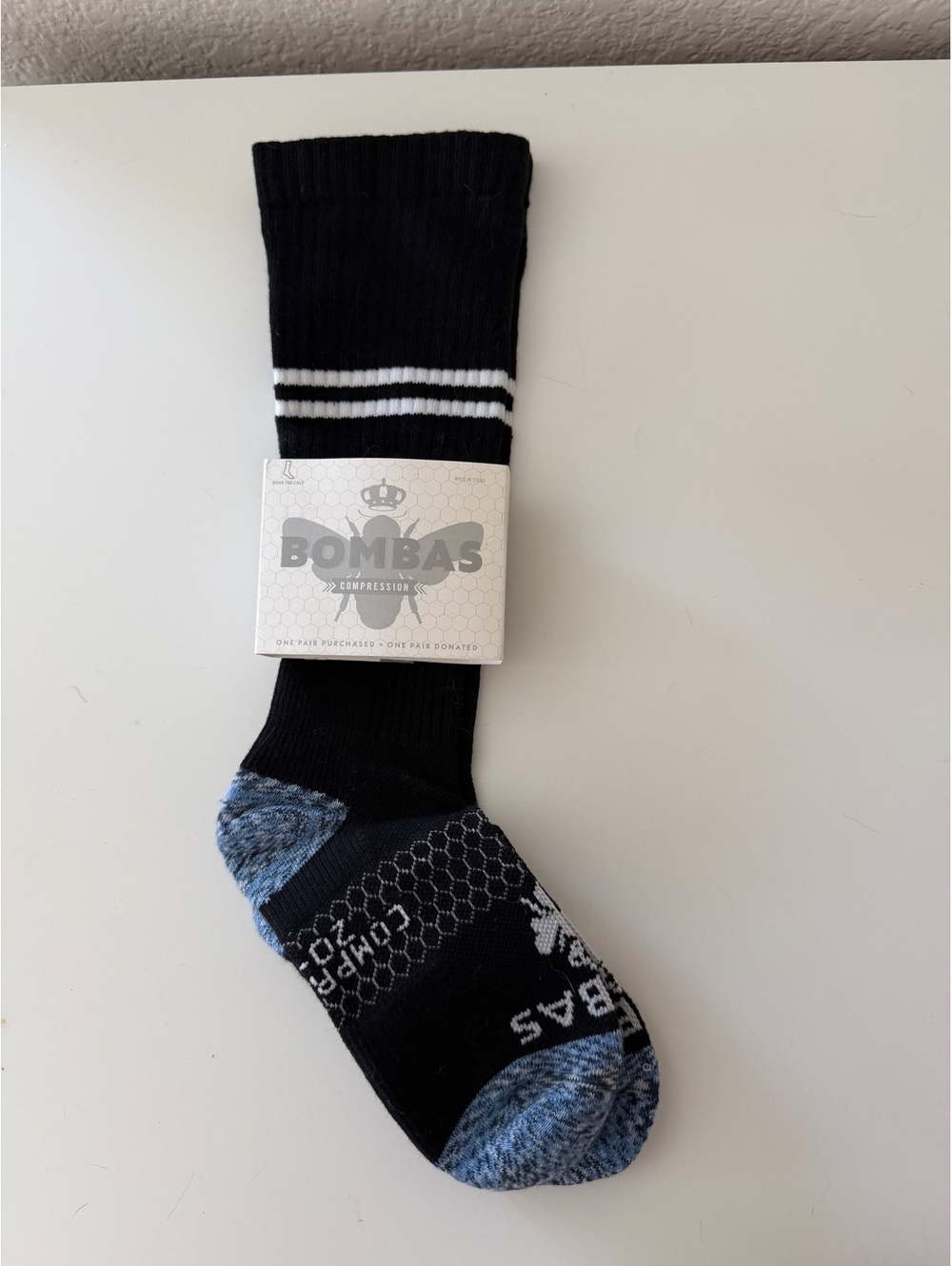 Bombas Women's Small Black Athletic Crew Socks compression healthcare
